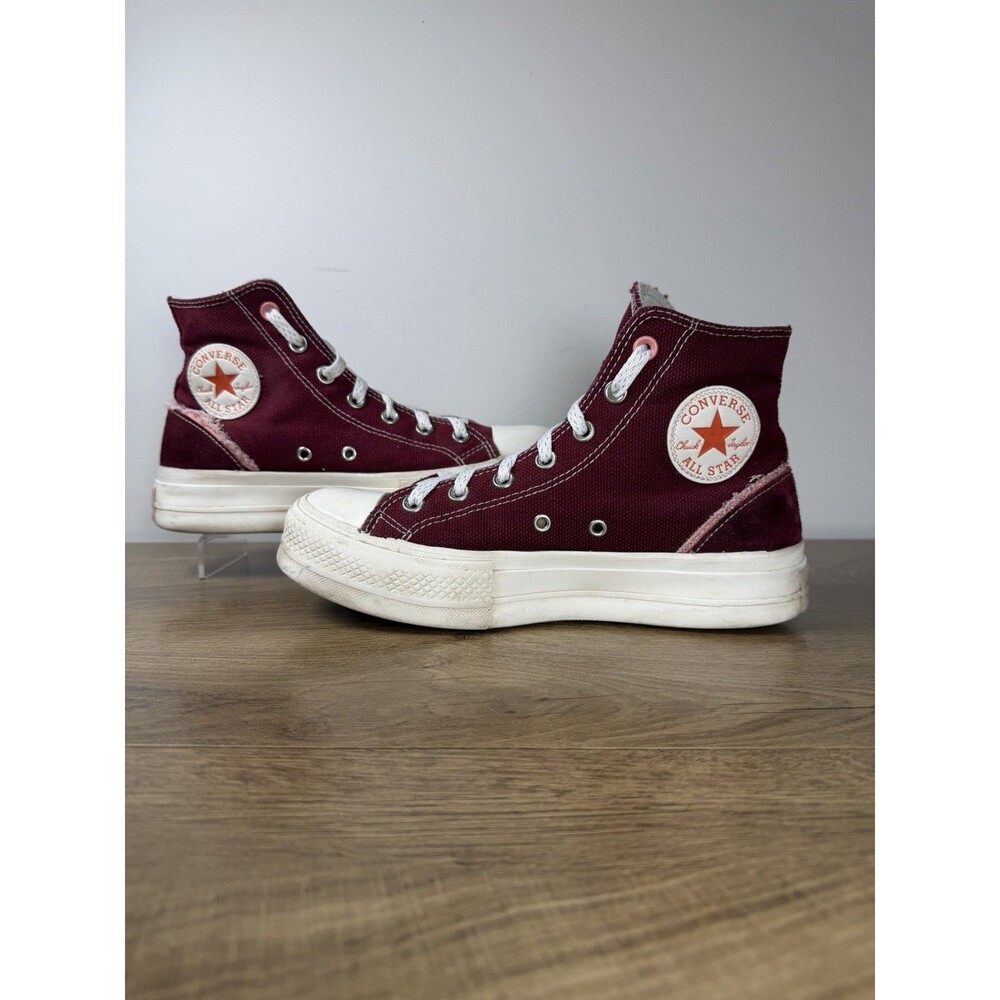 Converse Chuck Taylor All Star Lift High Top Deep Bordeaux A07114C Women Sz 8